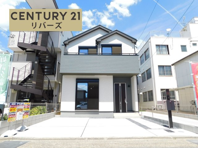 名古屋市西区枇杷島５丁目の新築一戸建の外観|☆最終１棟☆　　いつでも見学できます♪（お問合せ当日、平日、水曜、夜間でもＯＫ）　長期優良住宅♪　南向き！　駐車並列２台ＯＫ！　ＬＤＫ１９．０帖♪　大型パントリー完備！　ヨシヅヤ名古屋名西店徒歩６分♪