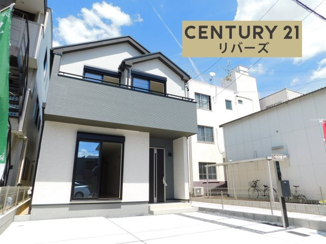 名古屋市西区枇杷島５丁目の新築一戸建の外観|☆最終１棟☆　　いつでも見学できます♪（お問合せ当日、平日、水曜、夜間でもＯＫ）　長期優良住宅♪　南向き！　駐車並列２台ＯＫ！　ＬＤＫ１９．０帖♪　大型パントリー完備！　ヨシヅヤ名古屋名西店徒歩６分♪
