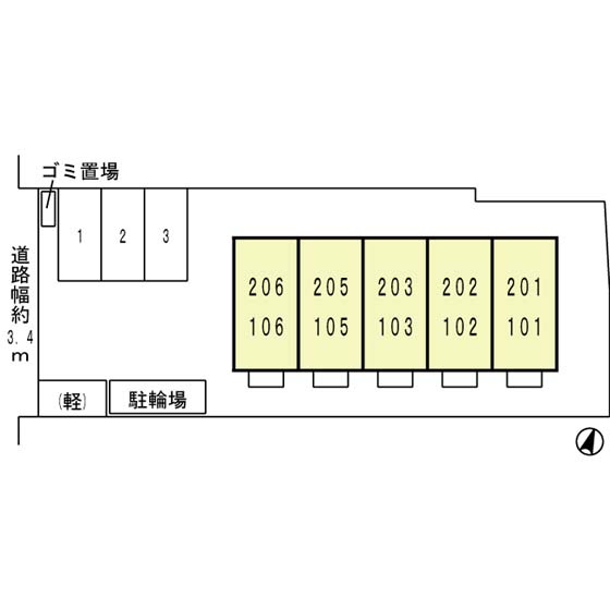 サンハイツの区画図
