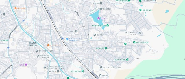 柏原市田辺　売土地の地図
