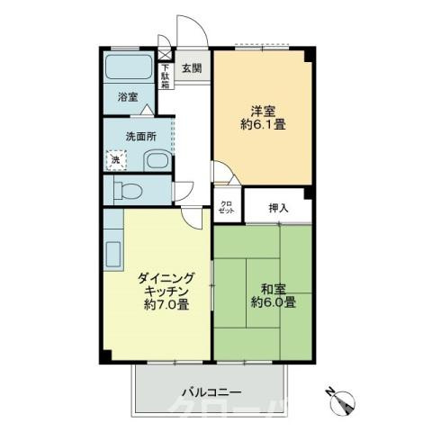 フォブール川津Ｄの間取り|間取図