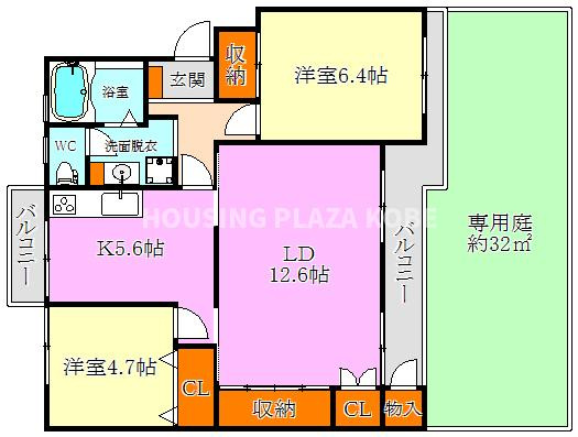 一ノ谷グリーンハイツF棟の間取り