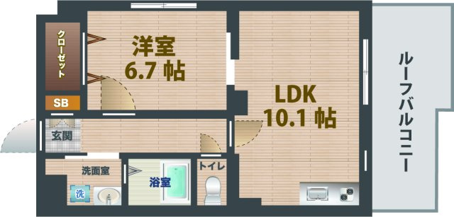 【間取り】 | プラクティカル中野坂上 | 1LDKのお部屋です。