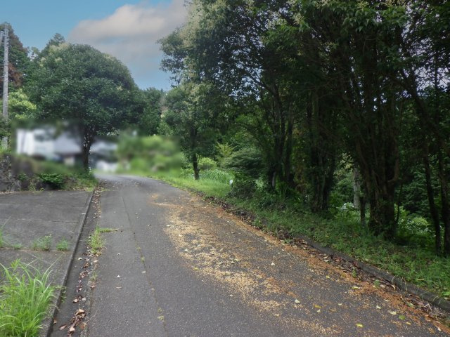 伊豆富士見ニュータウン別荘地⑰の前面道路含む現地写真