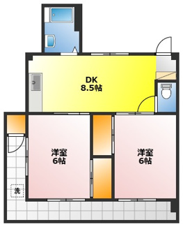 【間取り】 | ハイツ仙波苑
