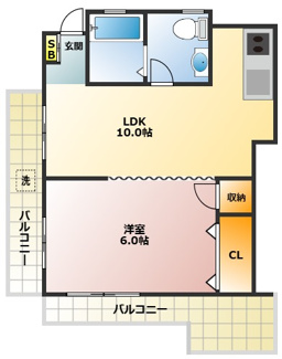 【間取り】 | パールハイツ田上