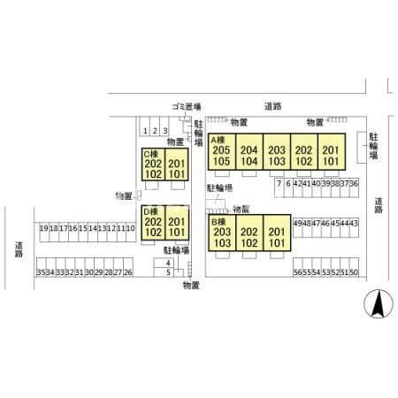 西中居ハイツ　Ｂの区画図|当社、チルホームのHPもご覧ください(^^)/物件情報多数♪