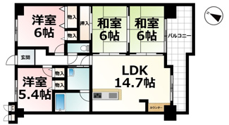【間取り】 | レックスガーデン守山弐番館