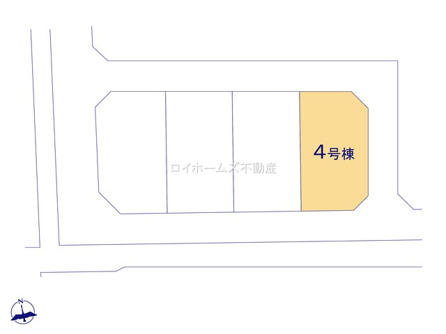【区画図】 | 稲沢市天池五反田町9-1『仲介料無料』新築戸建て | 4号棟