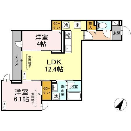 【間取り】 | ドムスクレスト相模大野