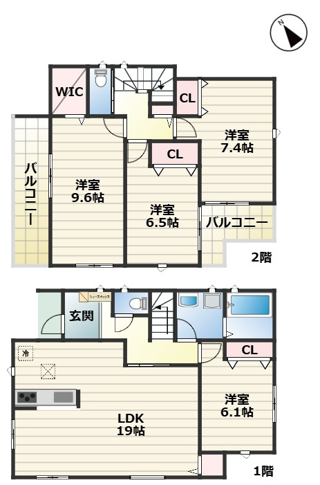 MIRASUMO名東区一社3144①｜名古屋市の戸建ならホームアップの間取り|間取図