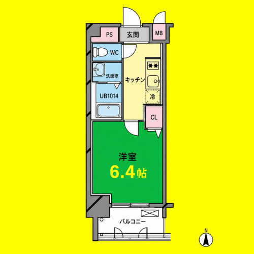 ディアレイシャス名古屋浄心Ⅱ　名古屋市賃貸　仲介手数料無料の間取り