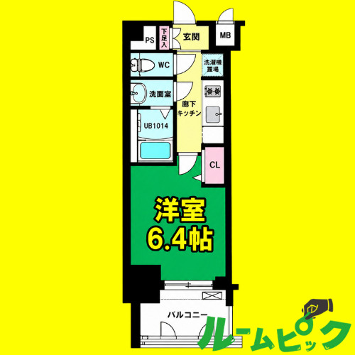 ディアレイシャス名古屋浄心Ⅱ　名古屋市賃貸　仲介手数料無料の間取り