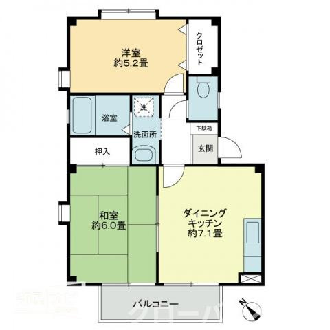 フォブール川津Ａの間取り|間取図