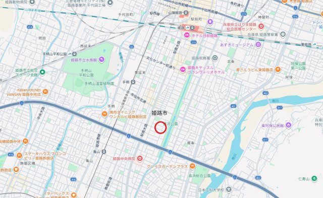 アルファスマート姫路市役所南　　山陽電鉄「手柄駅」徒歩15分の地図