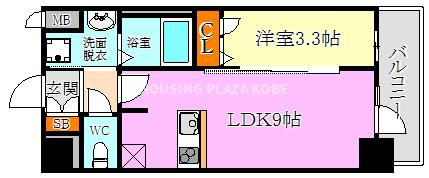 アドバンス神戸パ―チェの間取り