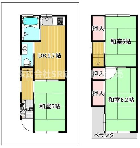 立花町中古戸建の間取り|全和室の落ち着いた雰囲気有♪ファミリー様にオススメです！