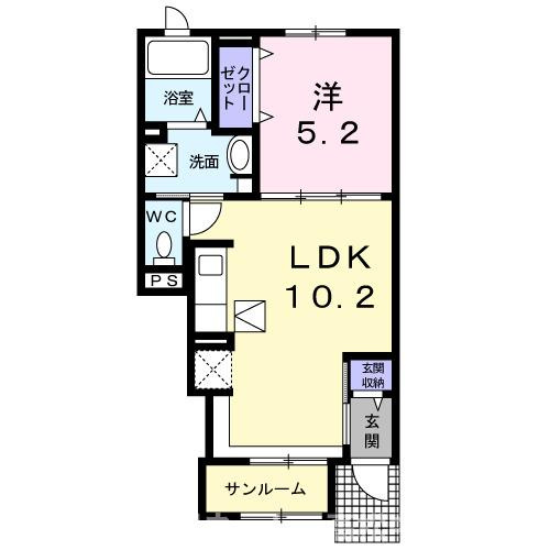 【間取り】 | グレイス高松Ⅱ