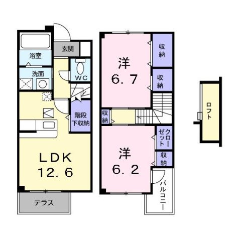 【間取り】 | カメ－リア１番館