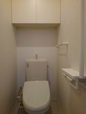 落ち着いた色調のトイレです