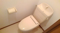 落ち着いた色調のトイレです