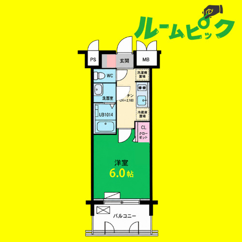 ディアレイシャス名古屋浄心Ⅱ　名古屋市賃貸　仲介手数料無料の間取り