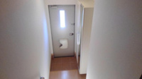 収納もある玄関です
