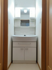 忙しい朝には欠かせない洗面所です