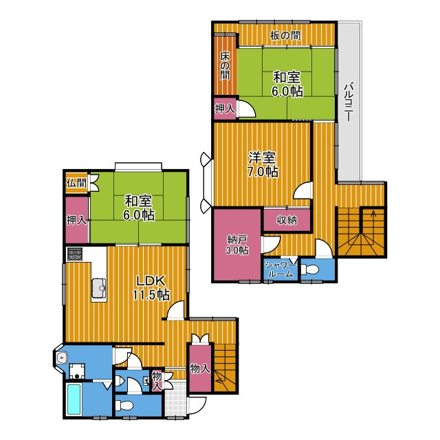 加太2丁目一戸建の間取り