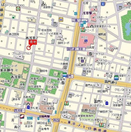 浅草スカイレジテルの地図