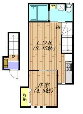 レコラ行徳　２０２号室の間取り