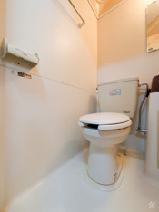 落ち着いた色調のトイレです