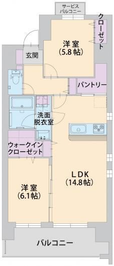 ポルテボヌールの間取り