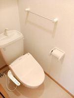 落ち着いた色調のトイレです