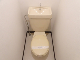 落ち着いた色調のトイレです