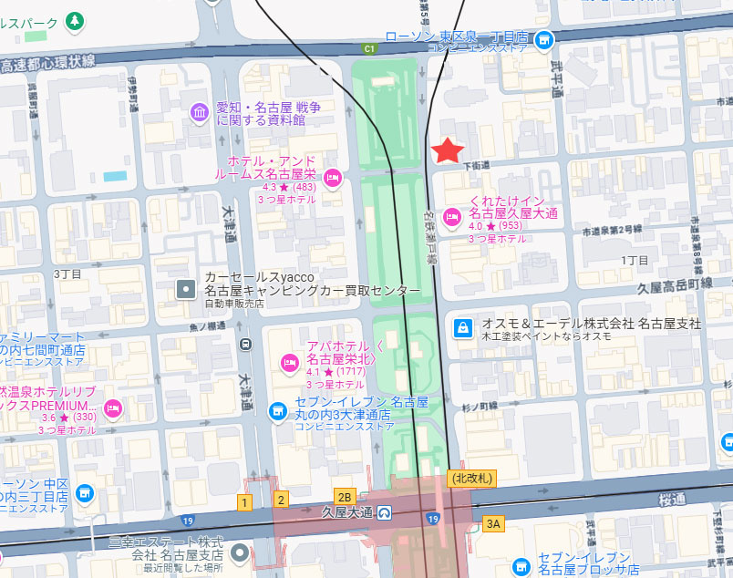 ハイエスト久屋ビルの地図
