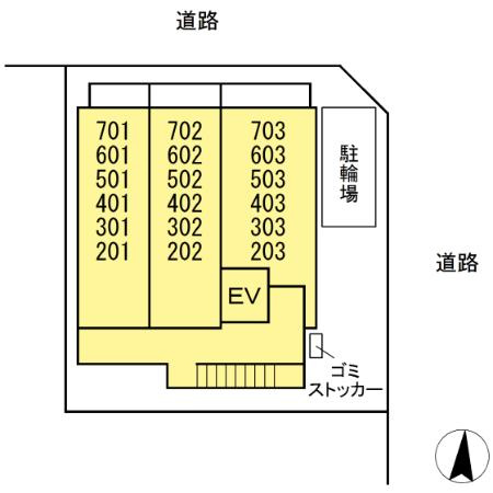 Glanpiaの区画図