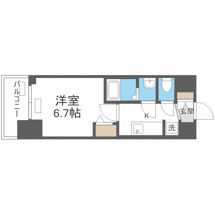 プレサンス谷町九丁目ディセオの間取り