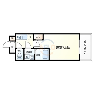 エスリードレジデンス大阪谷町ザ・マークスの間取り|エスリードレジデンス大阪谷町ザ・マークス　間取り