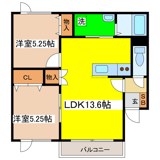 アイン（Ａｎｈ）の間取り