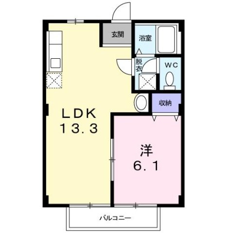 コーポいなよしの間取り