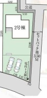 鴻巣市下忍東南角地の区画図