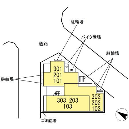 (仮)D-ROOM新堀の区画図