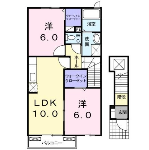 ほほえみＢ棟の間取り