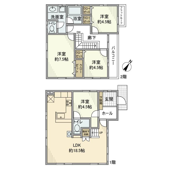 北葛西戸建の間取り