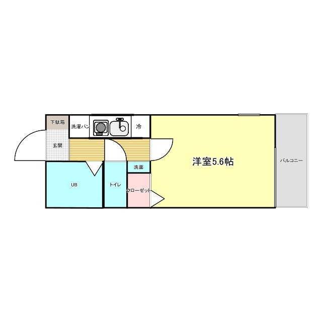 横浜市西区霞ケ丘のアパートの間取り