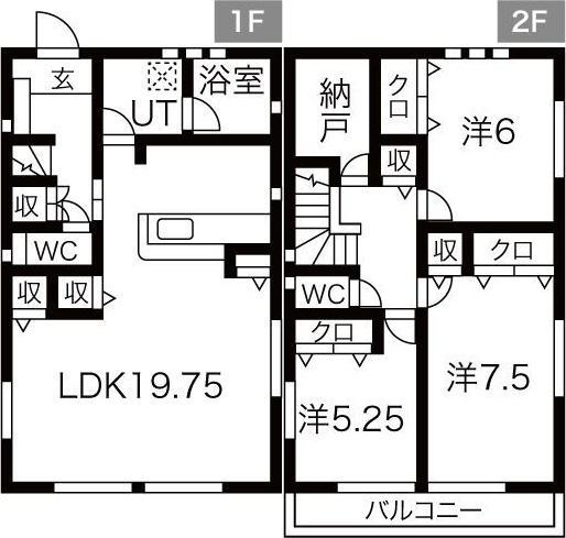 (仮称)杁ヶ池701戸建3の間取り