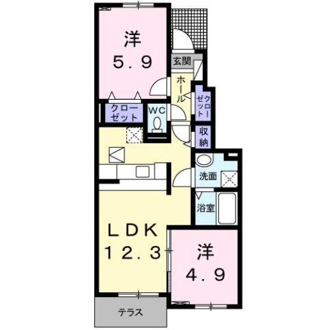 【間取り】 | ラヴ・リッサⅣ
