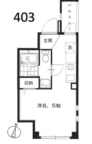 練馬区貫井２丁目の賃貸マンションの間取り