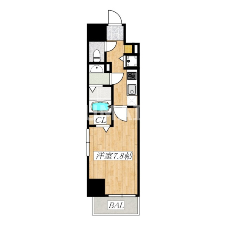 ヴェルドミールの間取り|西向きの角部屋です